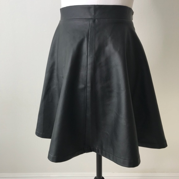 Cals Brand   Faux Leather Skater Skirt - Picture 2 of 6
